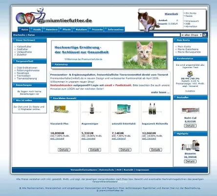 Bild: Premiumtierfutter(mittel).de, eine der am längsten im deutschsprachigen Raum bestehenden Online Tierapotheken