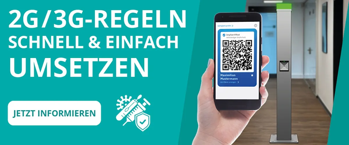 2G und 3G Regeln rechtssicher und zuverlässig umsetzten: Zutritt für Mitarbeiter und Besucher in Zei (© metasec)