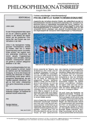 Bild: Kostenloser Monatsbrief für Philosophie: Märzausgabe jetzt erhältlich