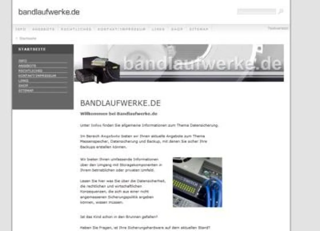 Informationsportal für Bandlaufwerke und Datensicherung