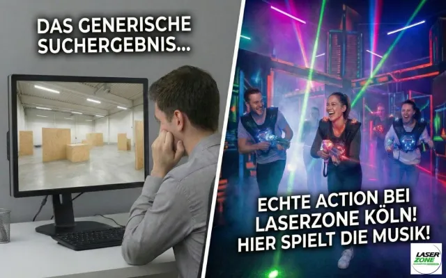 Verwechslungsgefahr am Rhein: Warum das beste "Lasertag Köln" manchmal gar nicht so heißt Bild: Verwechslungsgefahr am Rhein: Warum das beste "Lasertag Köln" manchmal gar nicht so heißt