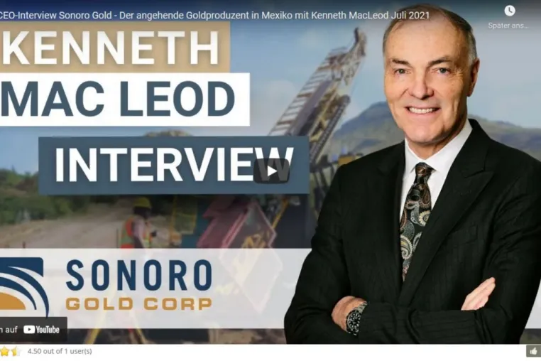 Bild: CEO-Interview mit dem angehenden Goldproduzenten Sonoro Gold