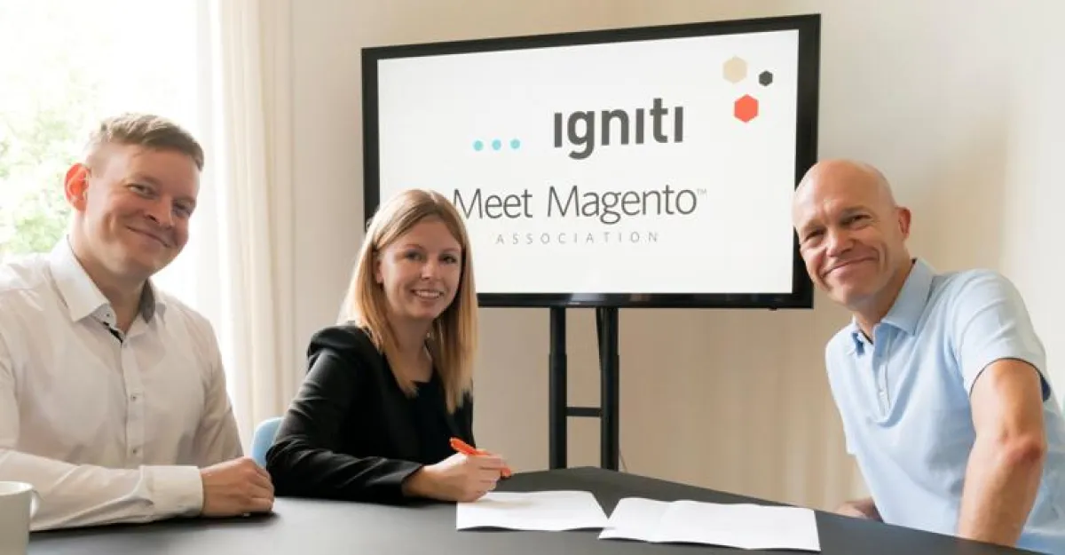 v.l.n.r. Marc Hörmann (Head of E-Commerce Solution / Magento, igniti GmbH), Janine Poser (Head of E-