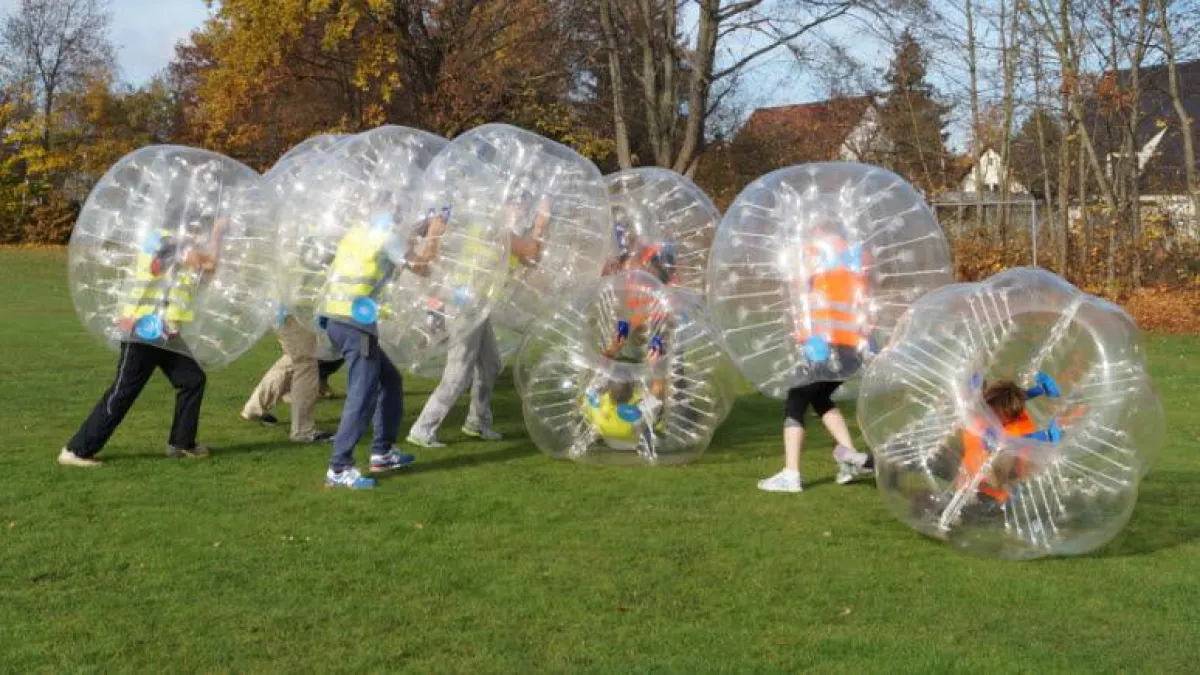 Bubblefußball in Action