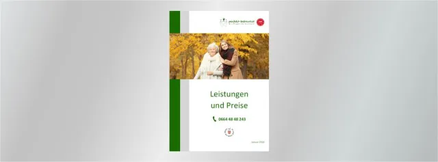 Bild: von stundenweiser Heimhilfe über Beratungen bis hin zur 24-Stunden-Betreuung: der neue Katalog 2018 ist da!
