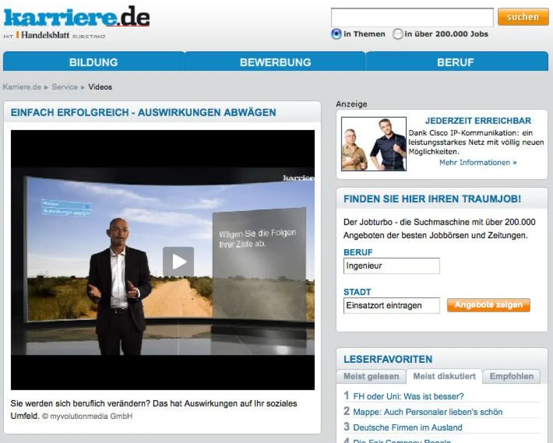 karriere.de Videokanal