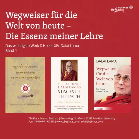 Bild: Buchvorstellung  "Wegweiser für die Welt von heute – Die Essenz meiner Lehre"  von S. E. XIV. Dalai Lama 