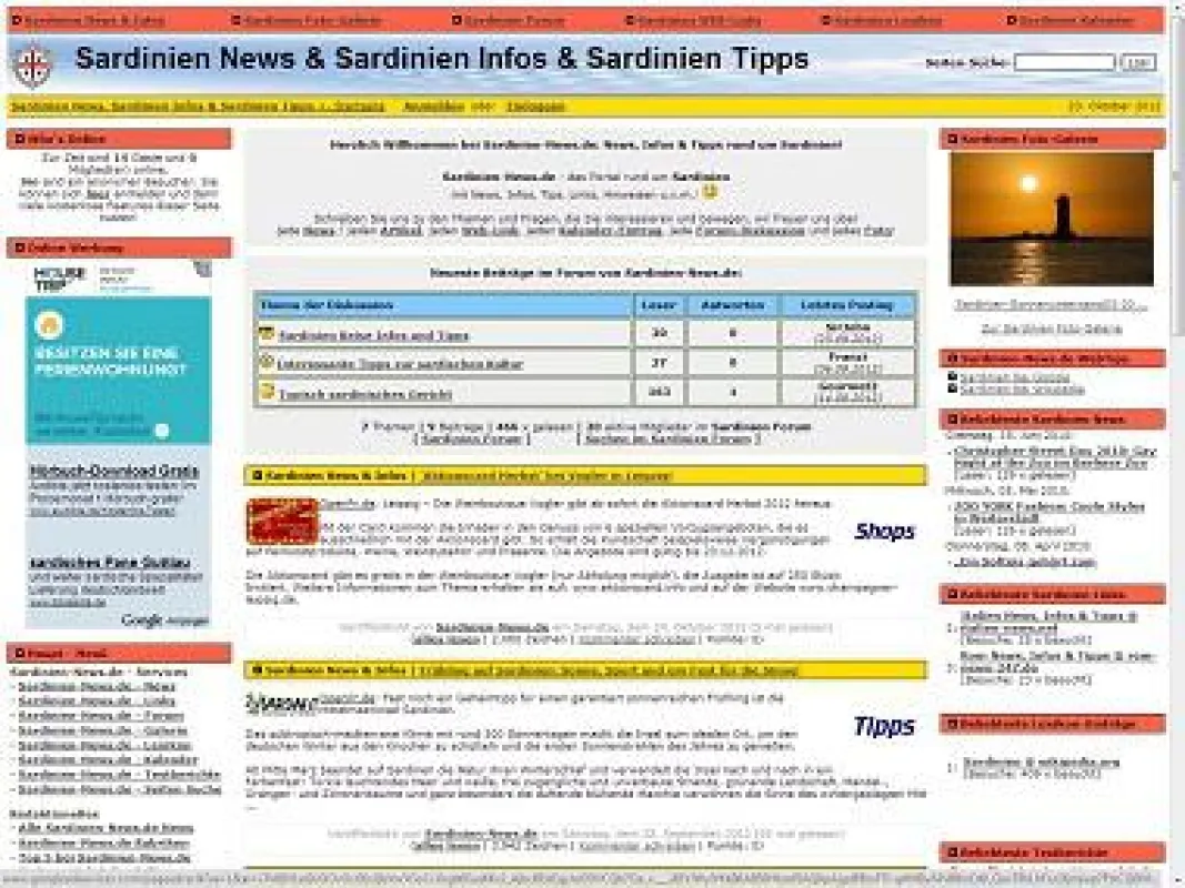 Sardinien-News.de Screenshot