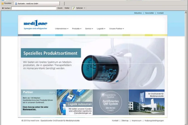Bild: medi1one mit neuer Website in frischem Design
