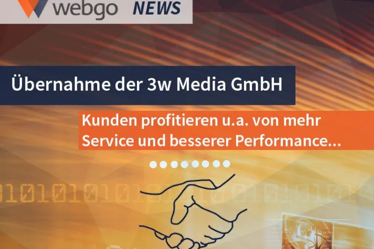 Hamburger Hostingunternehmen webgo wächst weiter! Übernahme von 3w Media Bild: Hamburger Hostingunternehmen webgo wächst weiter! Übernahme von 3w Media