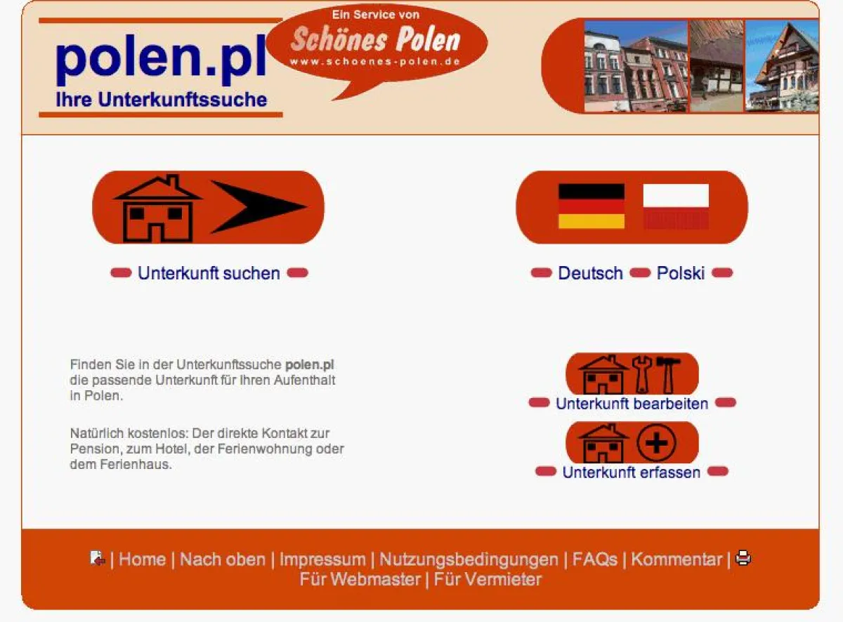 Die neue Unterkunftssuche von www.polen.pl