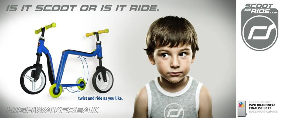 scoot & ride, scooter und laufrad kombination