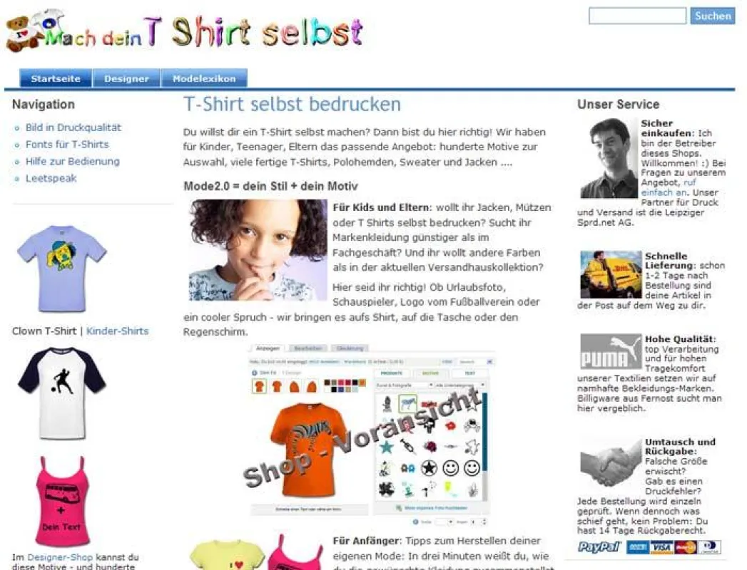 www.Shirt-selbst.de (März 2008)