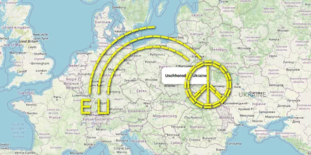 Kunstwerk Beedabei Brücke Verbundenheit in Uschgorod in der Ukraine Bild: Kunstwerk Beedabei Brücke Verbundenheit in Uschgorod in der Ukraine