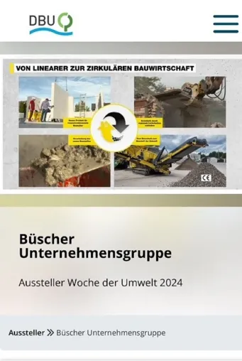 Bild: Die Büscher Unternehmensgruppe präsentiert 100% Natursteinersatz auf der Woche der Umwelt in Berlin