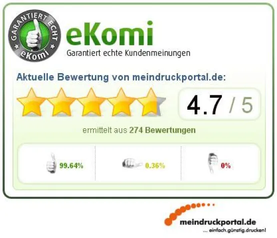 Bild: Echte Kundenmeinungen bei meindruckportal.de