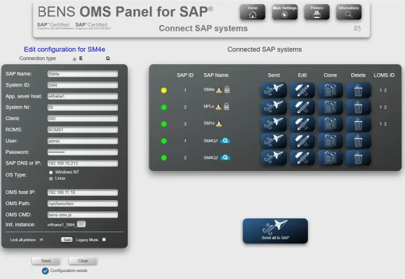 Bild: Veröffentlichung von BENS OMS und BENS OMS PANEL im SAP Store