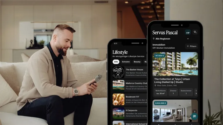 Bild: Privé App von Sandro J. Stadelmann verändert den Markt für Ferienimmobilien