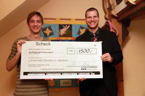 Bild: Contargo Rhein-Neckar übergibt Scheck an Kinderhospiz Sterntaler