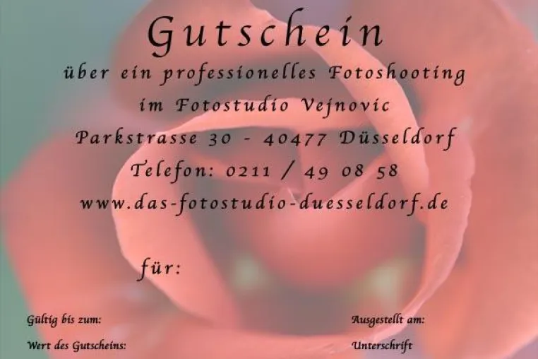 Bild: Gutschein zum Foto-Shooting: Ein besonderes Geschenk für einen besonderen Menschen
