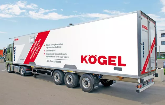 Kögel und PEMA bieten Testaktion mit Premium-Kühlkofferfahrzeugen an Bild: Kögel und PEMA bieten Testaktion mit Premium-Kühlkofferfahrzeugen an