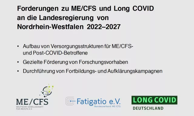 Bild: Forderungen zu ME/CFS und Long COVID an die neue Landesregierung von Nordrhein-Westfalen