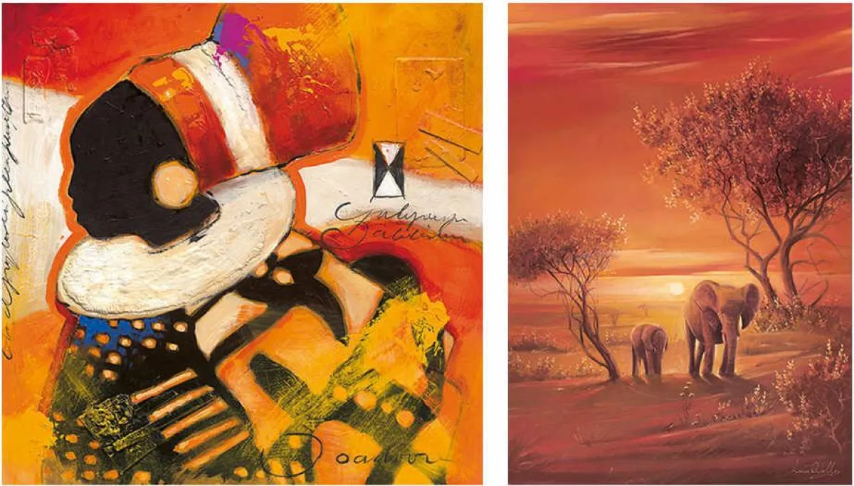 Leon Wells „Sunset with Elephants“ und „Mama Malawi“ von Joadoor