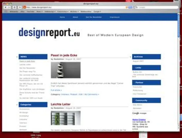 Bild: Online Magazin "Designreport.eu" gestartet