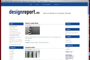 Online Magazin "Designreport.eu" gestartet Bild: Online Magazin "Designreport.eu" gestartet