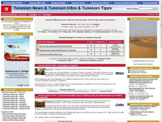 Bild: Neues Tunesien Portal: Tunesien-News.de mit Forum und Foto-Galerie
