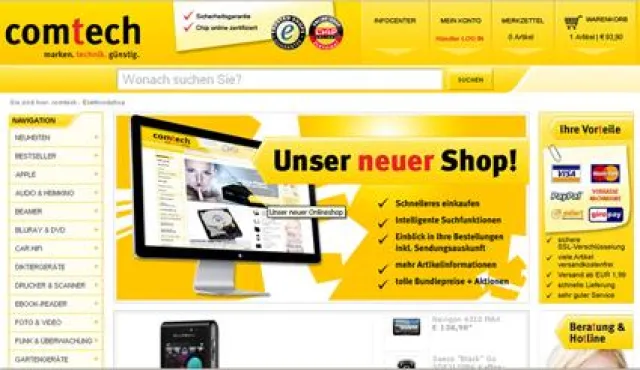 Bild: Bessere Funktionen und maximale Benutzerfreundlichkeit: Comtech präsentiert seinen neuen Online-Shop