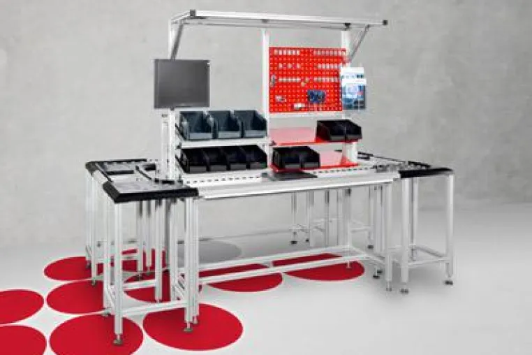 Arbeitsplatzspezialist Treston präsentiert Materialflusskonzept „MultiLine“ auf der Motek Bild: Arbeitsplatzspezialist Treston präsentiert Materialflusskonzept „MultiLine“ auf der Motek