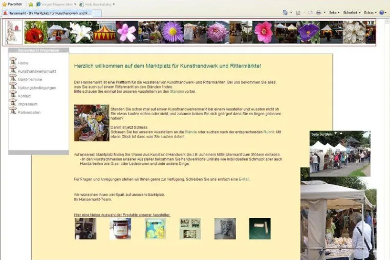Bild: Hansemarkt.de - ein Internetportal als Marketinginstrument für Kunsthandwerker