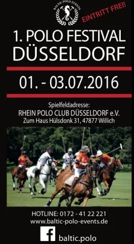 Bild: 1. Polo Festival Düsseldorf im Rhein Polo Club Düsseldorf e.V. - 01. - 03. Juli 2016