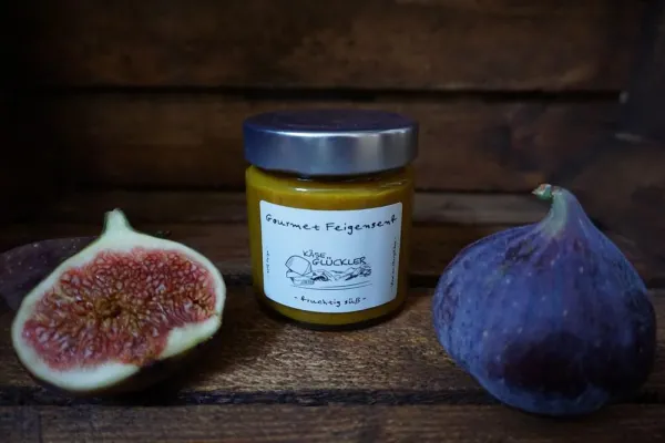 Bild: Käse Glückler nimmt ab September mit hausgemachtem Gourmet Feigensenf in Sortiment auf