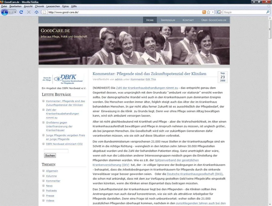 www.good-care.de - ein Angebot des DBfK Nordwest.