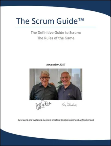 Bild: Scrum Guide von Schwaber und Sutherland in Version November 2017 liegt vor
