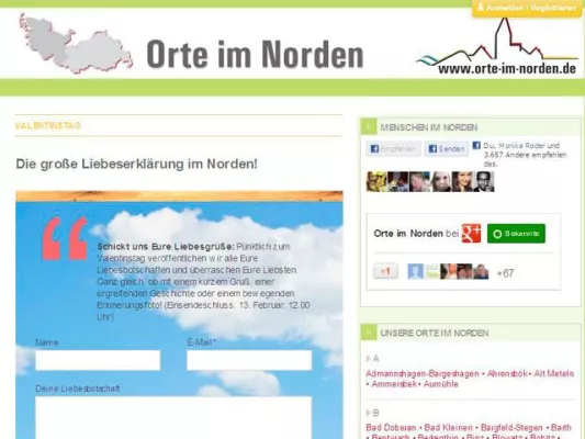 Bild: Valentinstag im Norden: Digitale Liebesgrüße versenden