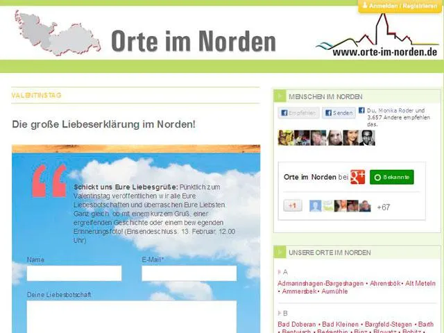 Bild: Valentinstag im Norden: Digitale Liebesgrüße versenden