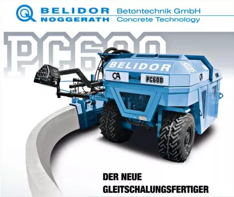 Bild: Belidor Betontechnik mit revolutionärem Gleitschalungsfertiger am Markt