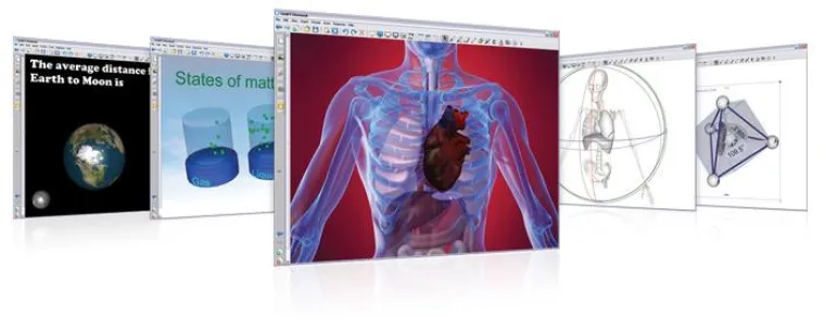 Bild: 3D-Werkzeuge für SMART NotebookTM beleben Objekte