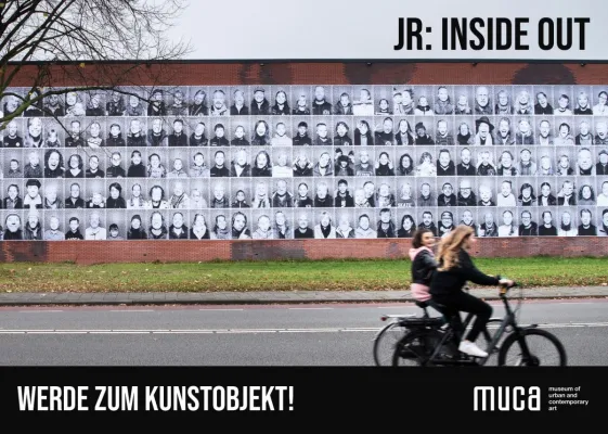Bild: Werde Teil des JR Kunstwerks "Inside Out" in München am MUCA Außengelände