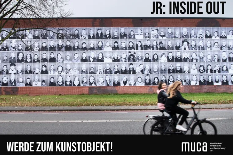 Bild: Werde Teil des JR Kunstwerks "Inside Out" in München am MUCA Außengelände