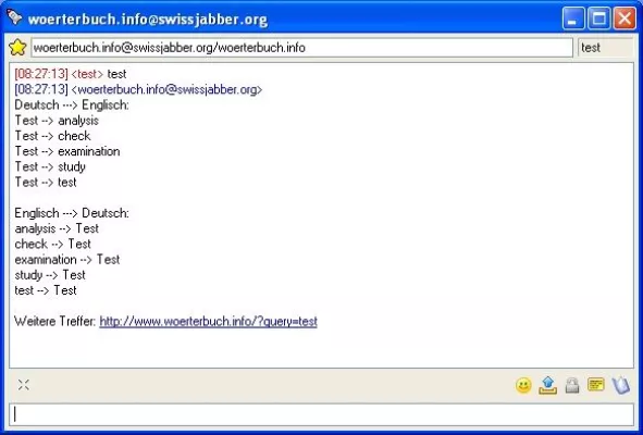 Bild: woerterbuch.info mit Instant Messenger Integration