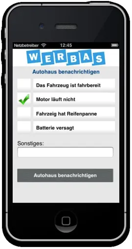 Bild: Moderne Kundenkommunikation mit der WERBAS Autohaus-App