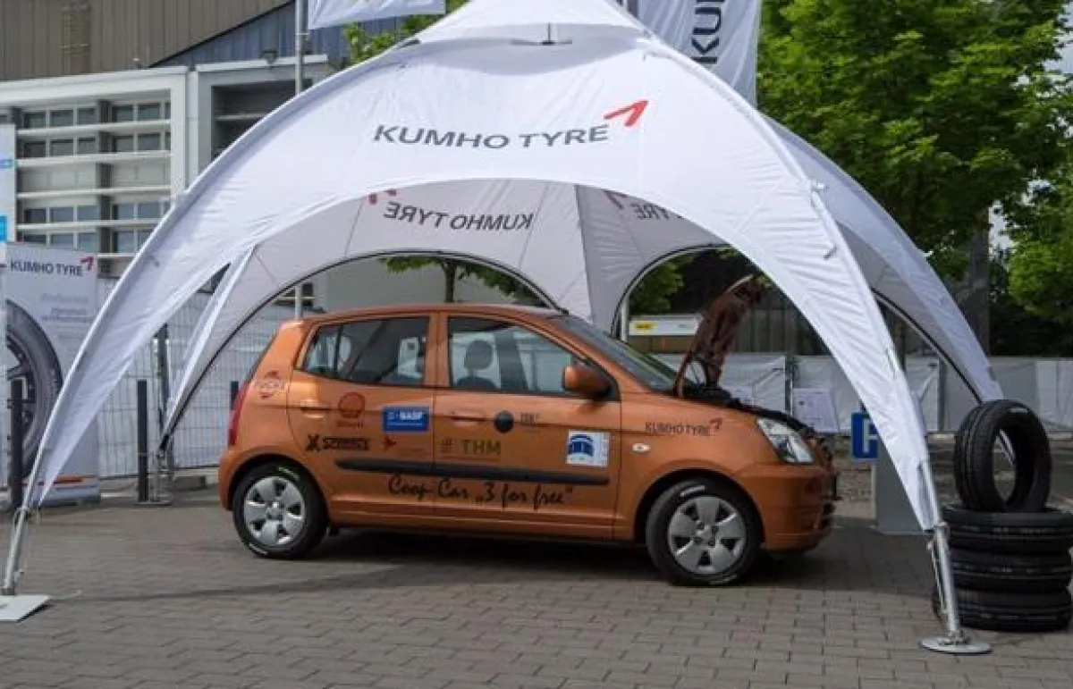 Kumho nimmt Besucher der Reifen 'Zurück in die Zukunft' mit dem Konzeptfahrzeug auf KIA Basis