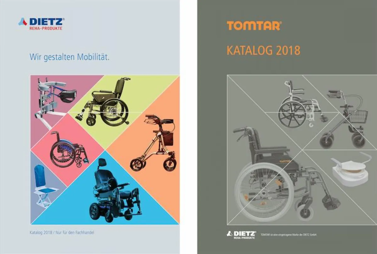 Eigener Bereich für TOMTAR Produkte im Dietz Katalog hebt sich auch optisch ab.