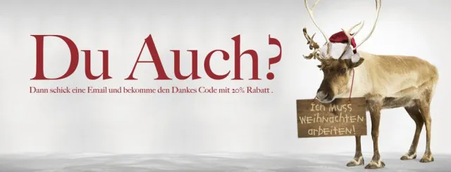 Bild: 20% Rabatt für alle, die ihr Weihnachtsfest der Allgemeinheit opfern