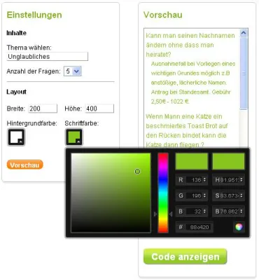 Bild: hiogi startet Widget Generator für Fragen und Antworten zu jedem Thema