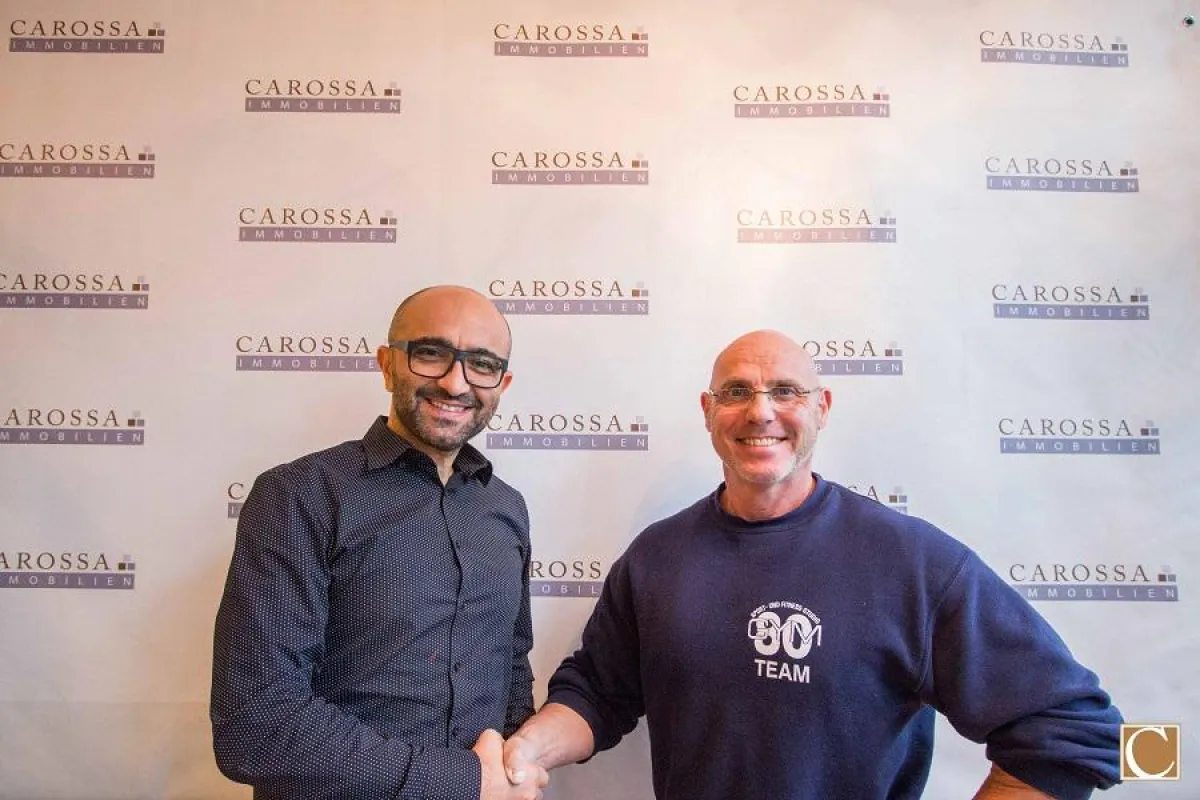 Links: Hasan Kiskanc, Carossa Immobilien GmbH; rechts: Bruno Assmann, Gym80